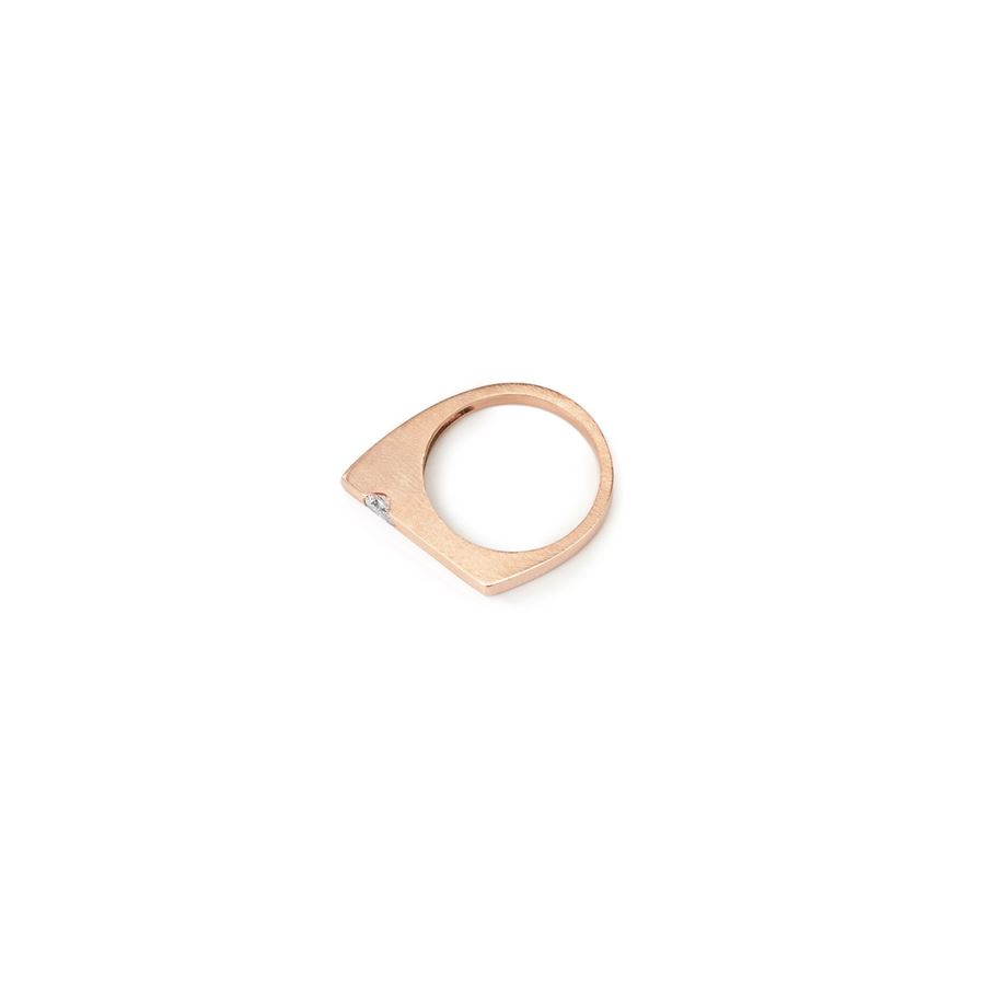 Anello 'Congiunzioni' con goccia CONGIUNZIONI | AN1 CONP AU GCAU9R CT 0,15